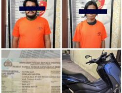 Polsek Simpang Empat Polres Tanah Bumbu Ringkus 2 Pencuri Sepeda motor NMAX