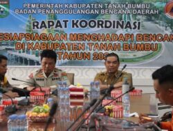 BPBD Tanbu Gelar Rakor Kesiapsiagaan Hadapi Bencana