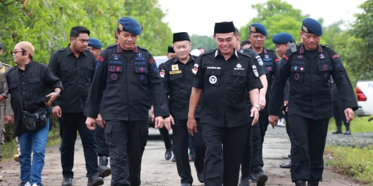 Peletakan Batu Pertama Mako Batalyon B Pelopor di Tanah Bumbu
