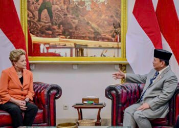 Presiden Prabowo Terima Kunjungan Kehormatan Presiden NDB Dilma Rousseff di Istana Merdeka