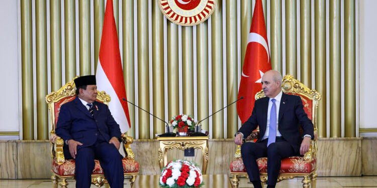 Presiden Prabowo Bertemu Ketua Parlemen Turkiye Numan Kurtulmuş di Ankara
