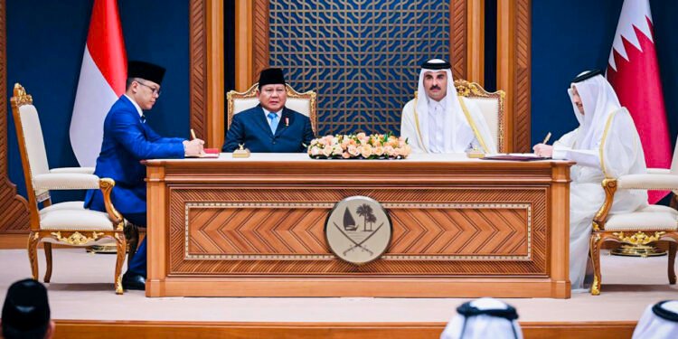 Presiden Prabowo dan Emir Qatar Saksikan Penandatanganan MoU Dialog Strategis RI–Qatar