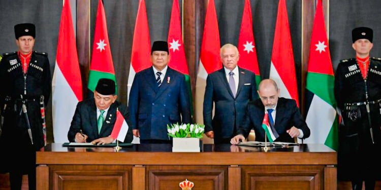 Presiden Prabowo dan Raja Abdullah II Saksikan Penandatanganan Empat MoU Strategis Indonesia–Yordania