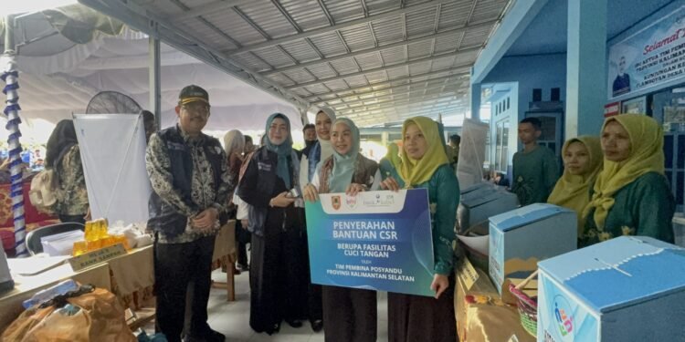 Ketua TP Posyandu Provinsi Kalsel Kunjungi Lokus Pertama Program 6 SPM di Desa Gambah Luar Kabupaten HSS