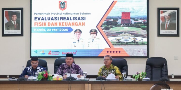 Pemprov Kalsel Gelar Rapat Evaluasi Realisasi Fisik dan Keuangan Triwulan II 2025