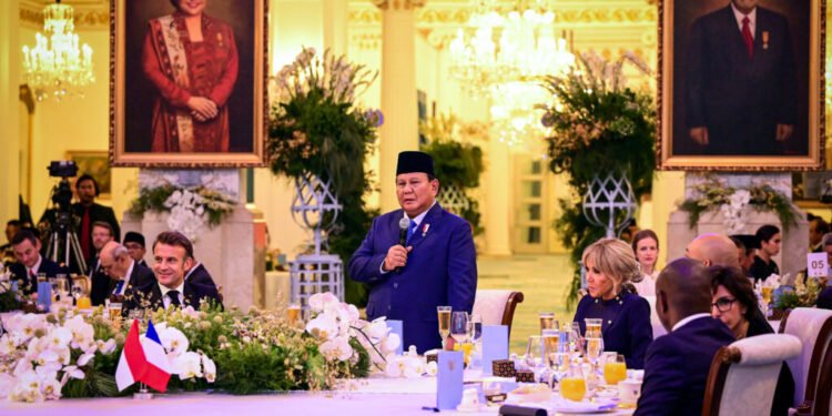 Presiden Prabowo dan Presiden Macron Rayakan Persahabatan Dua Bangsa Lewat Jamuan Kenegaraan