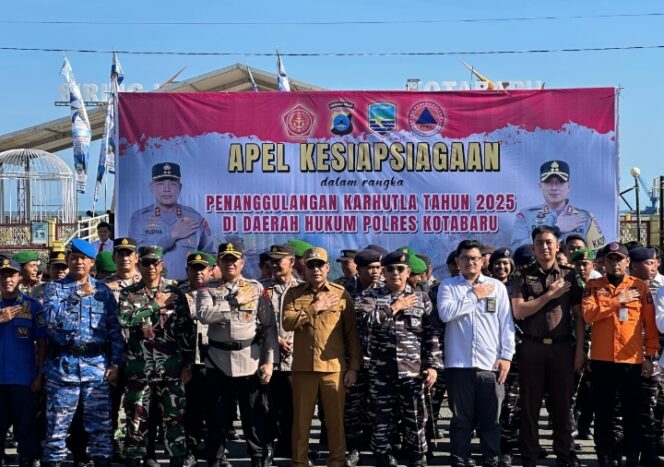 
					Polres Kotabaru Gelar Apel Kesiapsiagaan Penanggulangan Karhutla Tahun 2025