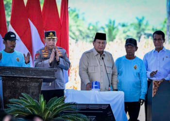 Presiden Prabowo Resmikan Groundbreaking 18 Gudang Polri dan Gudang Dryer Jagung