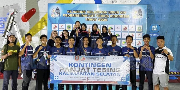 Tim Panjat Tebing KU Kalsel Tembus Lima Besar Klasemen Akhir Kejurnas Panjat Tebing Tahun 2025