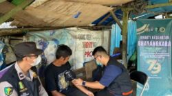 Polres Kotabaru Gelar Bakti Kesehatan Gratis Untuk Ojek Online Dan PNPP Dalam Rangka Hari Bhayangkara Ke-79
