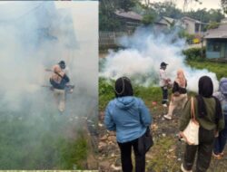 Tim Puskesmas Kesehatan Kotabaru Foging asap di Desa Sigam