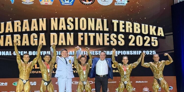 Borong Lima Medali, Kalsel Juara Umum Kejurnas Binaraga 2025 di Bali