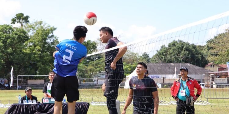Taklukkan Bali Dua Set, Tim Bola Sundul Kalsel Awali FORNAS VIII dengan Kemenangan Meyakinkan