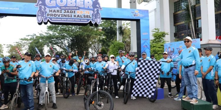 Gowes Bersama Warnai HUT ke-75 Kalsel, Wujud Kebersamaan dan Semangat Olahraga