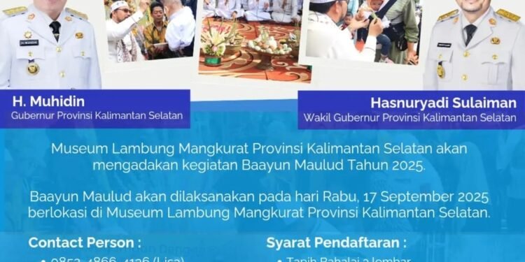 Pemprov Kalsel Akan Gelar Baayun Maulud 2025, Pendaftaran Peserta Dibuka Hingga 11 September