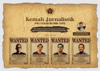 PWI–Kominfo Tanah Bumbu Sinergi Gelar Kemah Jurnalistik di Pantai Rindu Alam