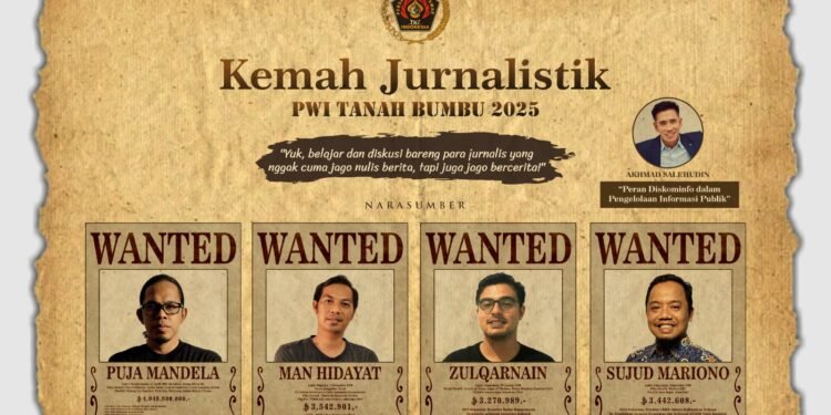 PWI–Kominfo Tanah Bumbu Sinergi Gelar Kemah Jurnalistik di Pantai Rindu Alam