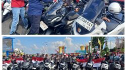 Polres Kotabaru pasang Bendera Merah Putih Di Mobil , Motor Balakar 654 Sa-
