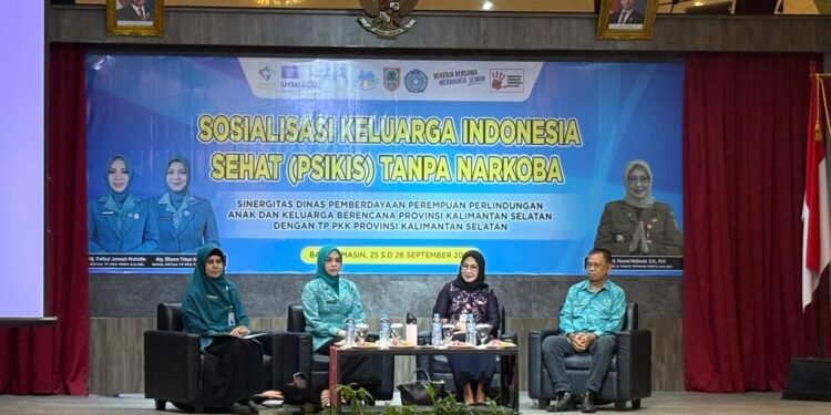 DP3AKB dan TP PKK Kalsel Berkolaborasi Sosialisasikan Keluarga Indonesia Sehat Tanpa Narkoba