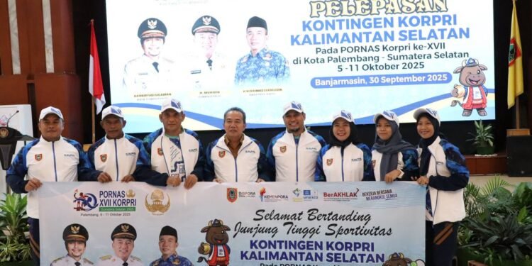 Gubernur Kalsel Lepas Kontingen Korpri untuk Berlaga di Pornas Korpri ke-XVII di Palembang
