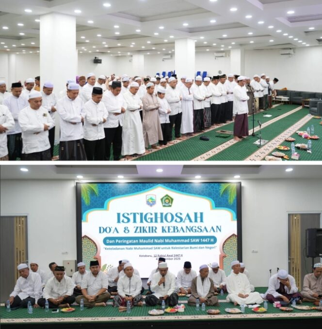 
					Pemkab Kotabaru dan Kemenag Gelar Istighosah dan Peringatan Maulid Nabi Muhammad SAW 1447 H.