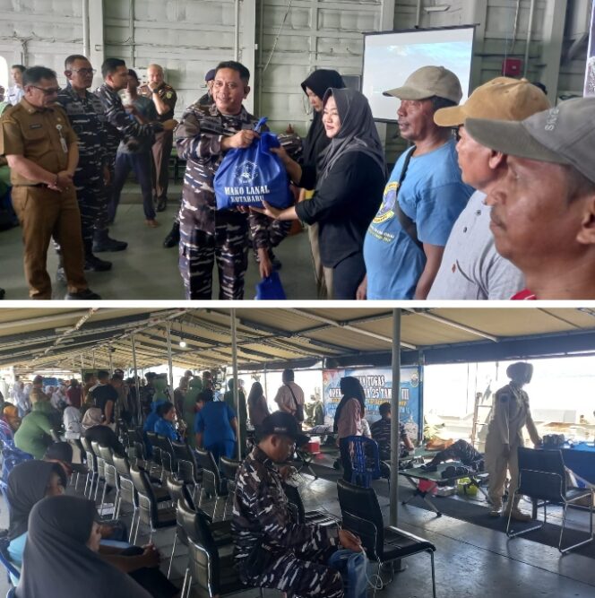 
					Lanal Kotabaru Dan Satgas Trisila TNI AL Gelar Bakti sosial Dan Kesehatan di Anjungan kapal di KRI Teluk Ende 517