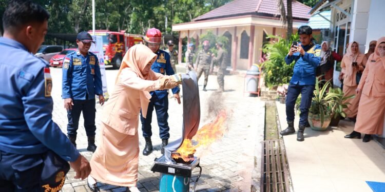 Pertemuan Rutin DWP Tanah Bumbu Diwarnai Edukasi Pencegahan Kebakaran