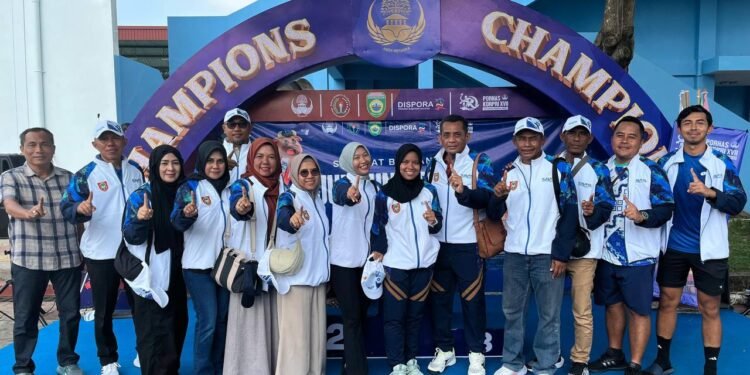 Tim Tenis Lapangan Korpri Kalimantan Selatan di Pornas XVII Palembang Sabet Emas