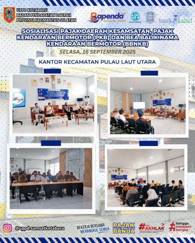 
					UPPD Samsat Kotabaru Berlakukan Program Pemutihan dan Gebyar Panutan Pajak Berkendaraan Bermotor 2025.