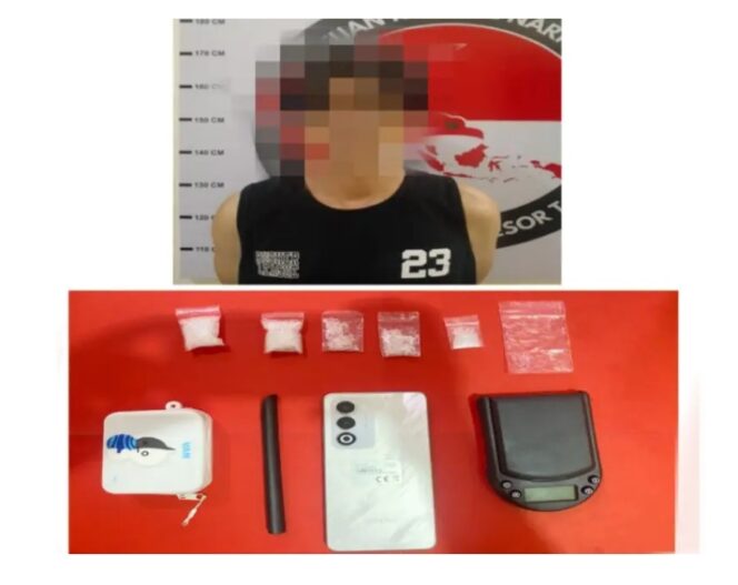 Pria 40 Tahun Di Perumahan Bumi Datar Laga Di Tangkap Satresnarkoba Polres Tanah Bumbu.