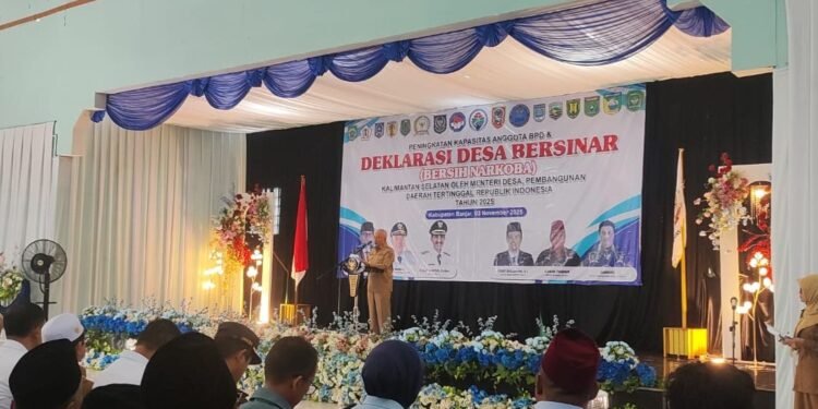 Kalsel Deklarasikan Desa Indrasari sebagai Desa Bersinar, Perkuat Perang Melawan Narkoba