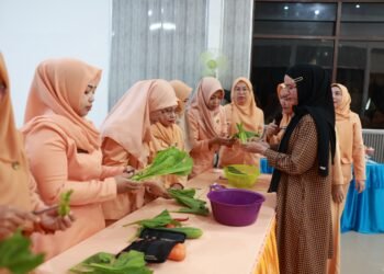 DWP Tanah Bumbu Gelar Pelatihan Membuat Garnis dari Sayuran