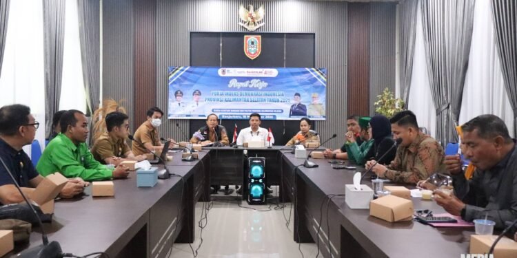 Badan Kesatuan Bangsa dan Politik Provinsi Kalimantan Selatan Gelar Rapat Kerja Pokja Indeks Demokrasi Indonesia 2025