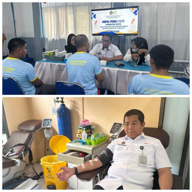 
					Lapas Kotabaru Gelar Donor Darah “IMIPAS PEDULI 2025” dalam Rangka Hari Bakti Kemenimipas ke-1
