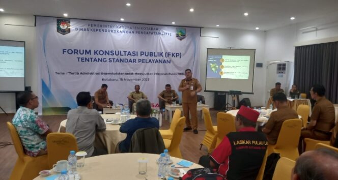 
					Disdukcapil Kotabaru Gelar FKP Tentang Standar Pelayanan