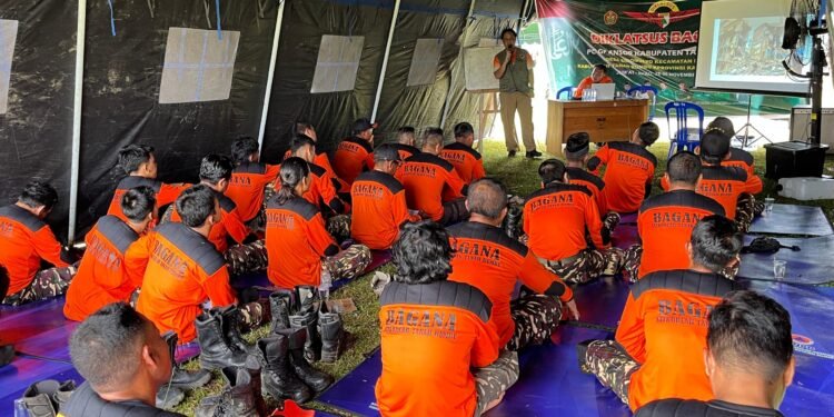 Sinergi Kesiapsiagaan, BPBD Tanbu Berikan Ilmu Kebencanaan kepada Banser GP Ansor