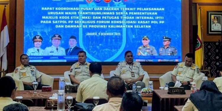 Satpol PP dan Damkar Kalsel Laksanakan Urusan Wajib Trantibumlinmas