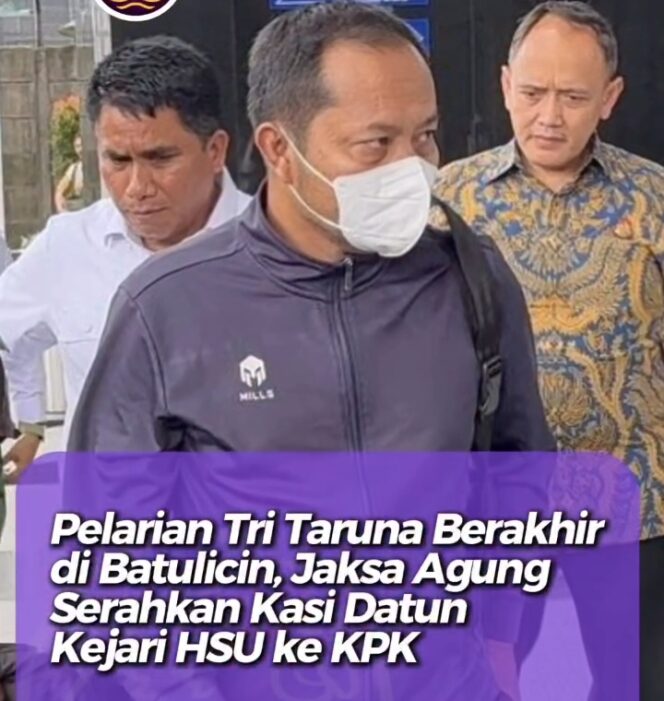 
					Buronan OTT KPK Kasi Datun Kejari HSU Akhirnya Diringkus di Batulicin, Bantah Tabrak Petugas.