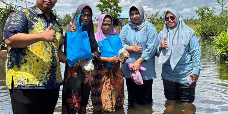 Perhatian Gubernur Kalsel, RSGM Gusti Hasan Aman Bantu Warga Terdampak Banjir di Sungai Tabuk
