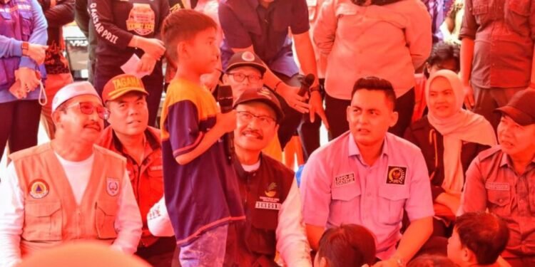 Mensos RI Tinjau Lokasi Banjir di Desa Keramat, Kabupaten Banjar