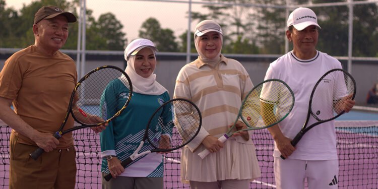 BINDA Kalsel Resmikan Lapangan Tenis, Dorong Kebugaran dan Kekompakan Personel