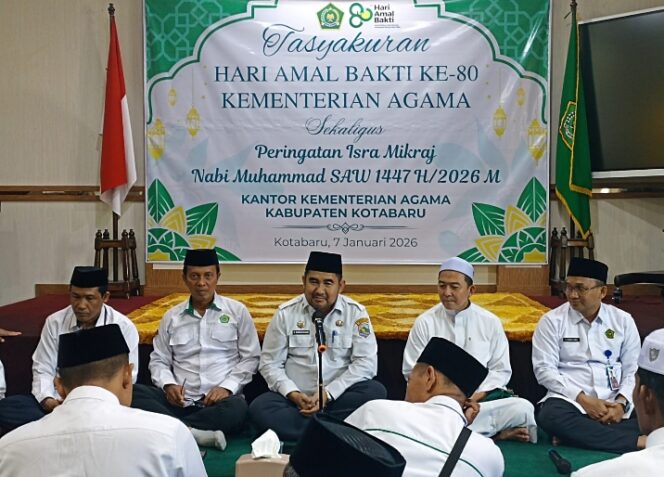 
					Puncak Acara Hari Amal Bakti Kankemenag Kotabaru Laksanakan Tasyakuran Dan Peringatan Isra Mikraj