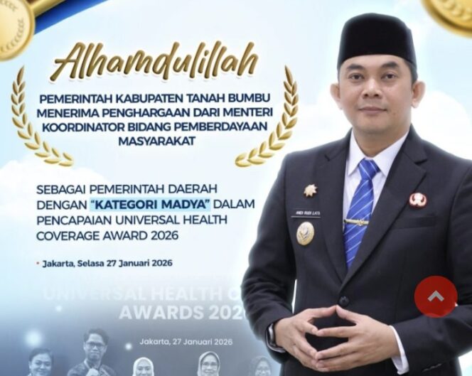 
					Tanah Bumbu “Beraksi” Raih UHC Award 2026 Kategori Madya.