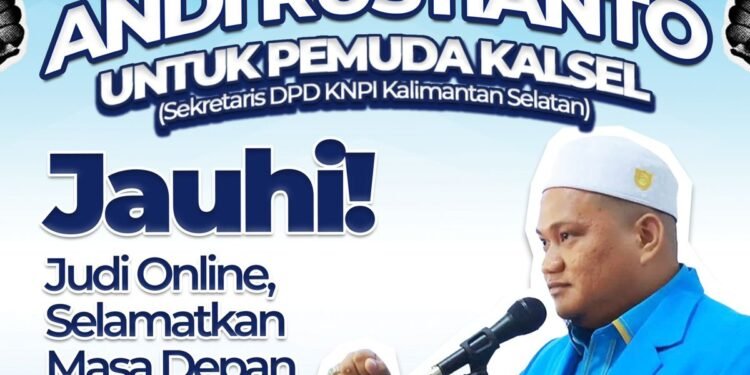 Andi Rustianto, Sekjen KNPI Kalsel Himbau Pemuda Jauhi Judi Online