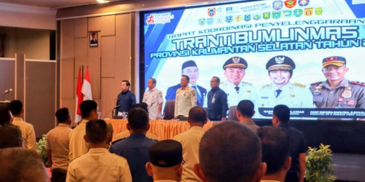 Rakor Trantibumlinmas, Satpol PP dan Damkar Kalsel Perkuat Sinergi Dukung Visi Misi Gubernur