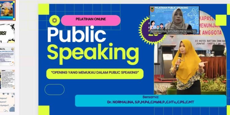 BPSDMD Kalsel Gelar Pelatihan Public Speaking Secara Daring, Perkuat Kompetensi Komunikasi ASN