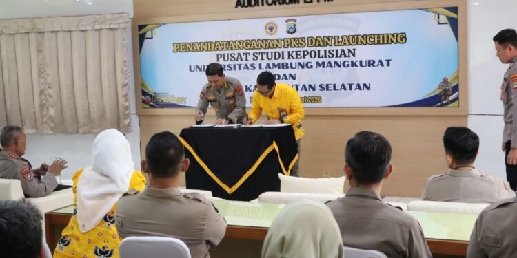 ULM dan Polda Kalsel Perkuat Sinergi Akademik melalui Pusat Studi Kepolisian