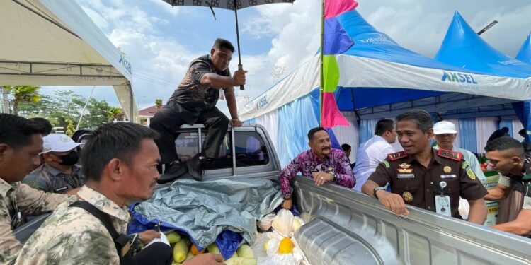 DPKP Kalsel Berpartisipasi dalam GPM di Kejati, Sediakan Bahan Pokok Lebih Murah