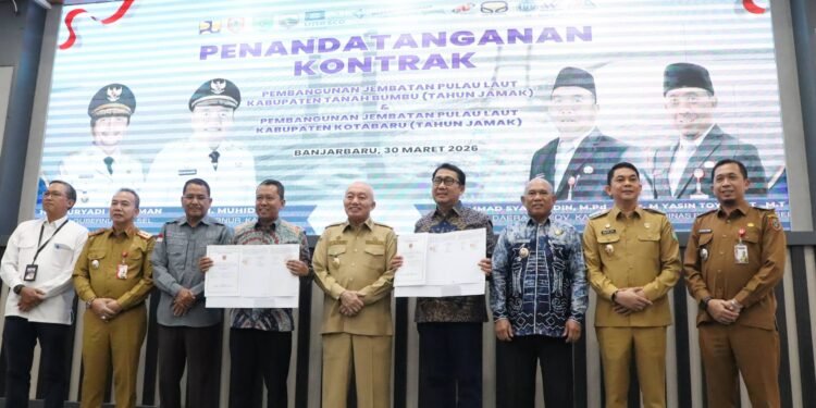 Kontrak Jembatan Pulau Laut Diteken, Proyek Multiyears 2026–2028 Resmi Dimulai