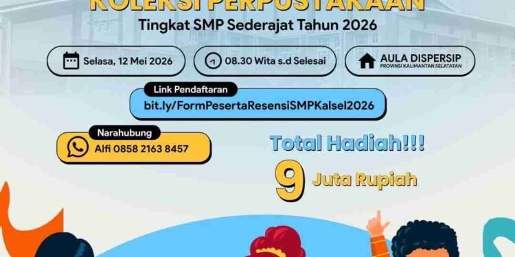 Lomba Resensi Buku Dispersip Kalsel, Ajang Kreativitas Pelajar SMP
